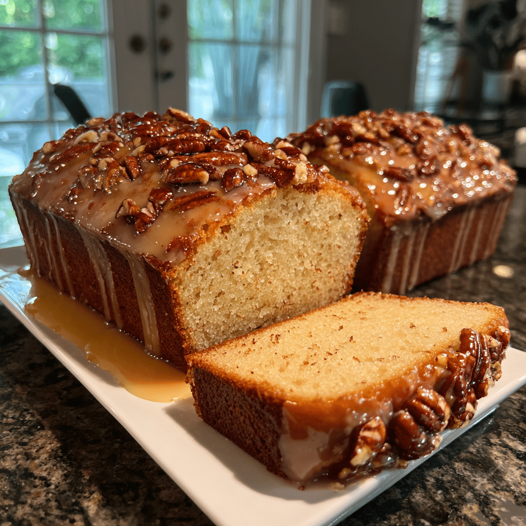 Pecan Praline Buttermilk Loaf Cake