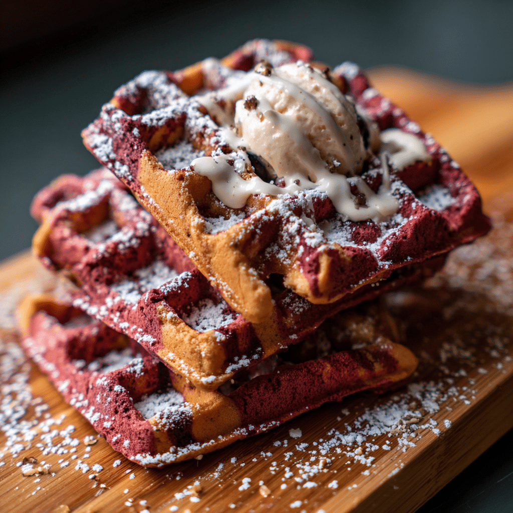 Red Velvet Marble Waffles