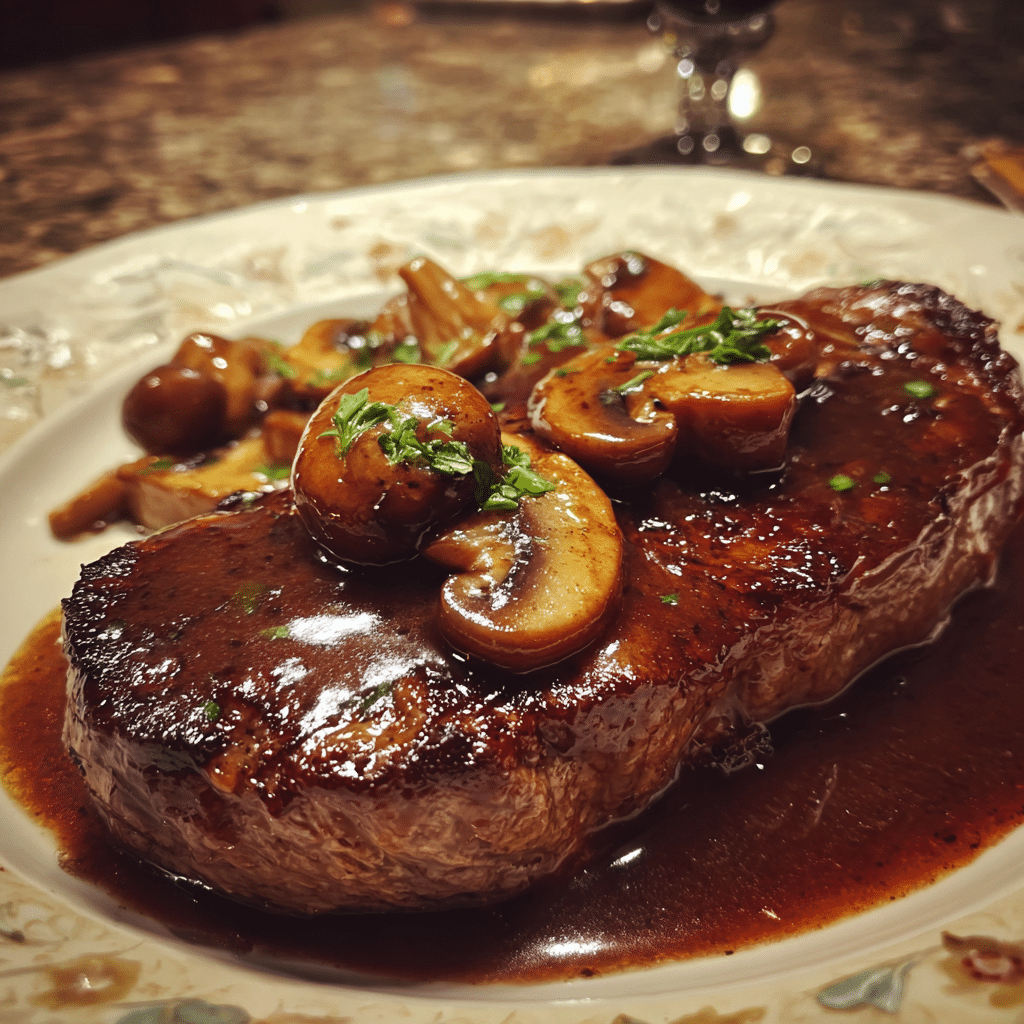Rich Red Wine Mushroom Sauce for Steak 