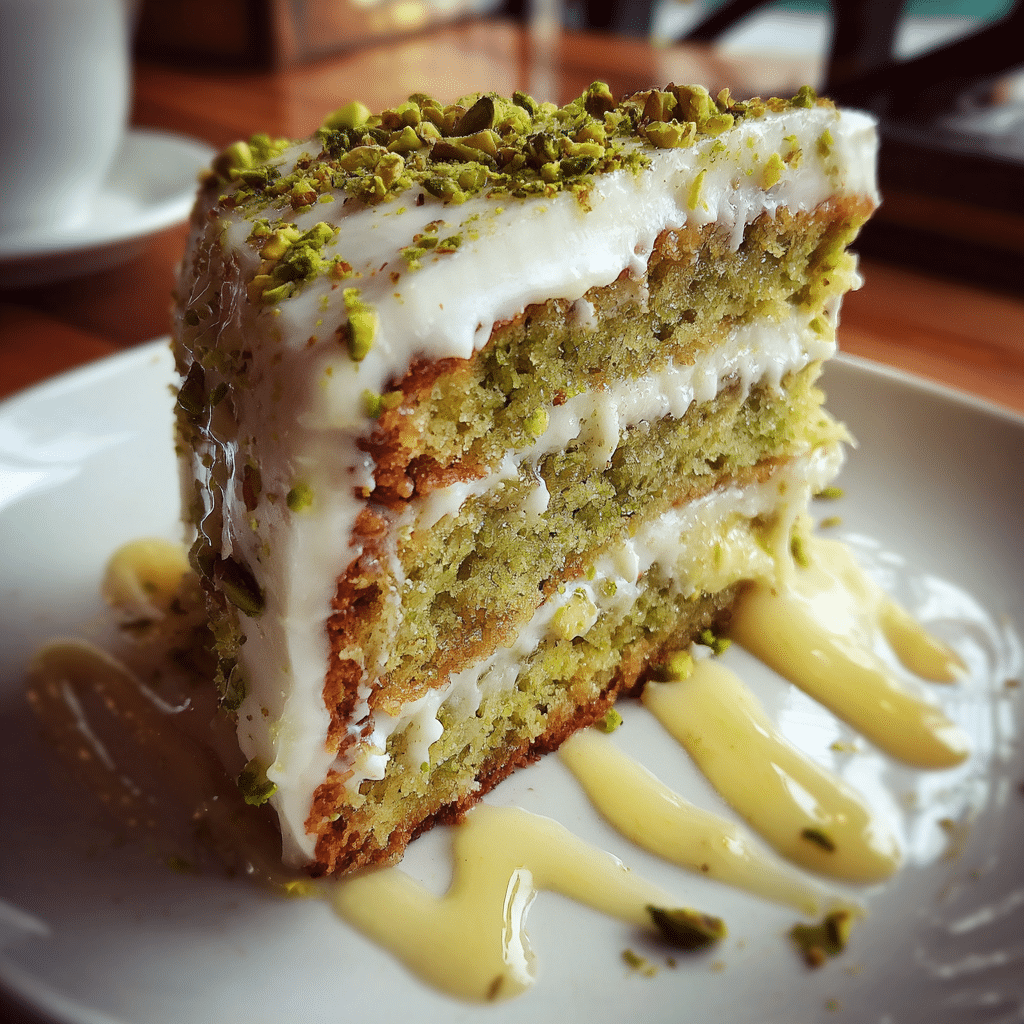 Tropical Pistachio Bliss Cake