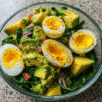 Avocado Egg and Spinach Salad
