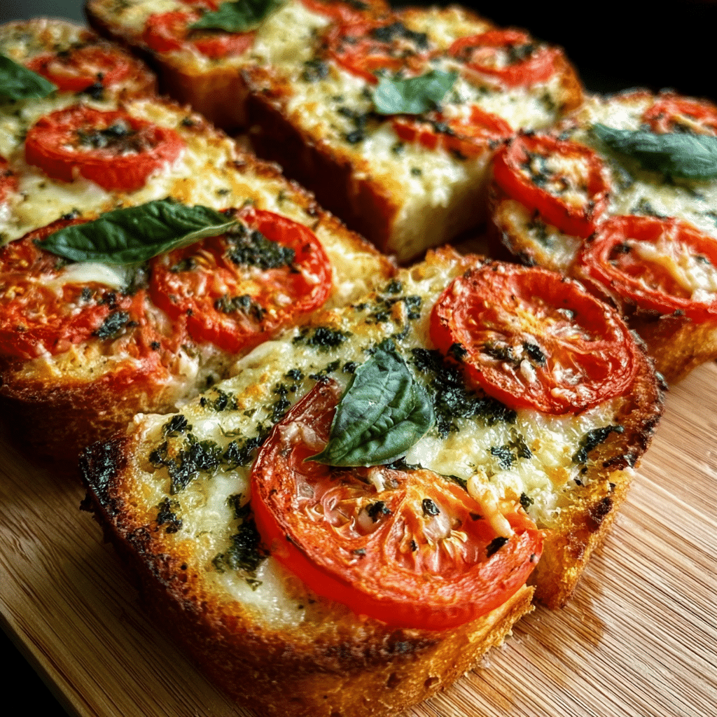 Tomato Basil Garlic Bread