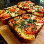Tomato Basil Garlic Bread
