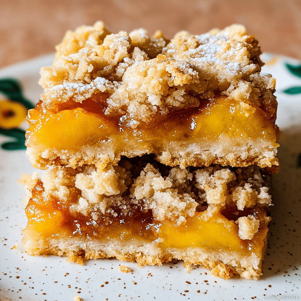 Peach Cobbler Bars
