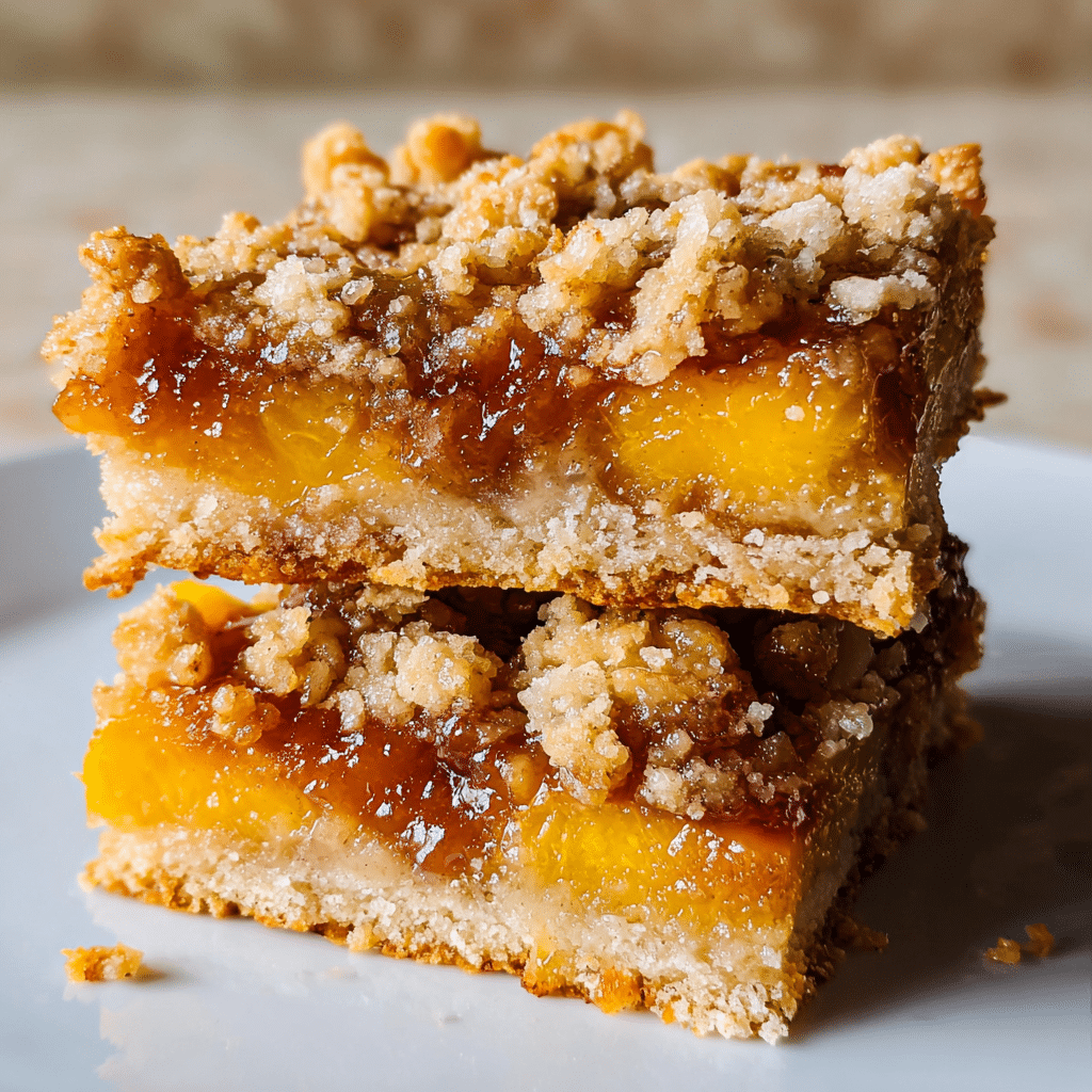 Peach Cobbler Bars