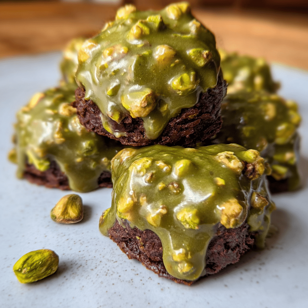 Pistachio Ferrero Rocher Brownies