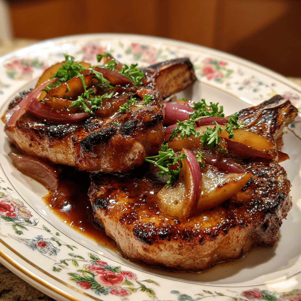 Apple Cider Glazed Pork Chops