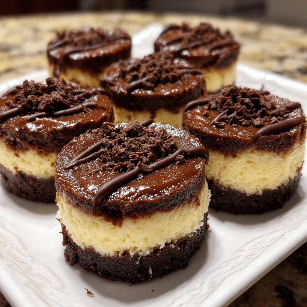 Brownie Bottom Mini Cheesecakes