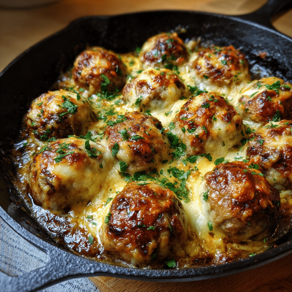 Cheesy French Onion Meatballs