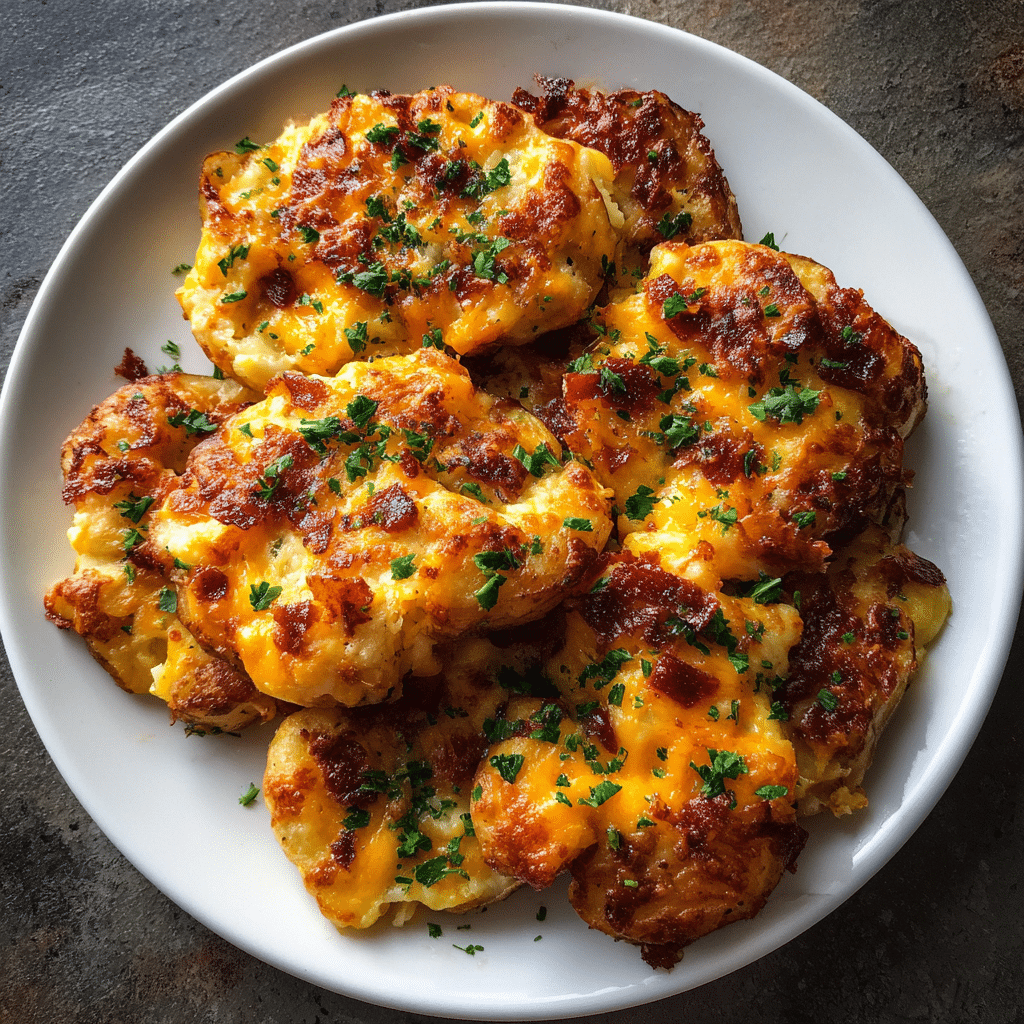 Cheesy Smashed Potatoes