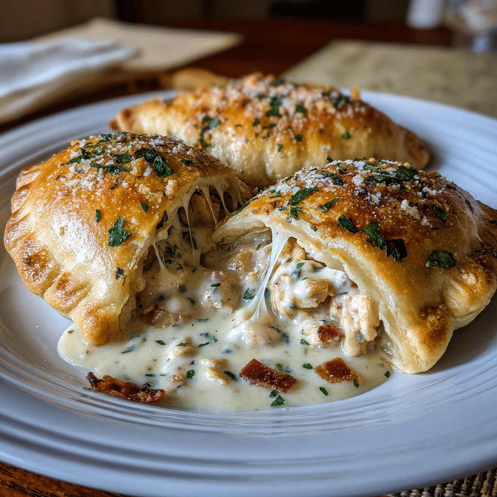 Chicken Alfredo Stuffed Crescents