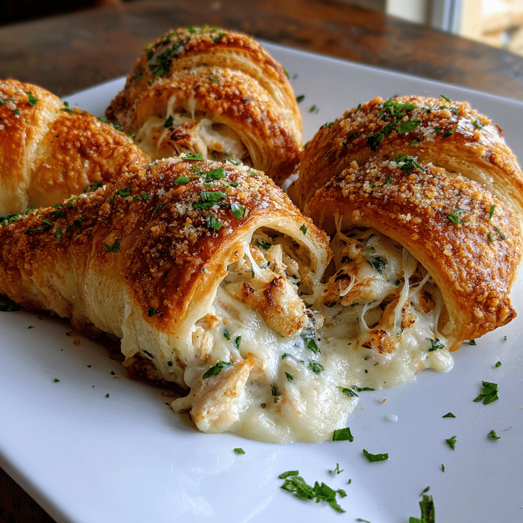 Chicken Alfredo Stuffed Crescents