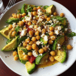 Chickpea Feta Avocado Salad