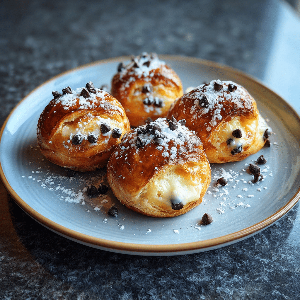 Chocolate Chip Vanilla Custard Brioches