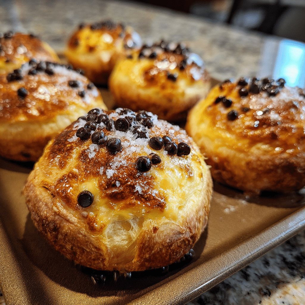 Chocolate Chip Vanilla Custard Brioches