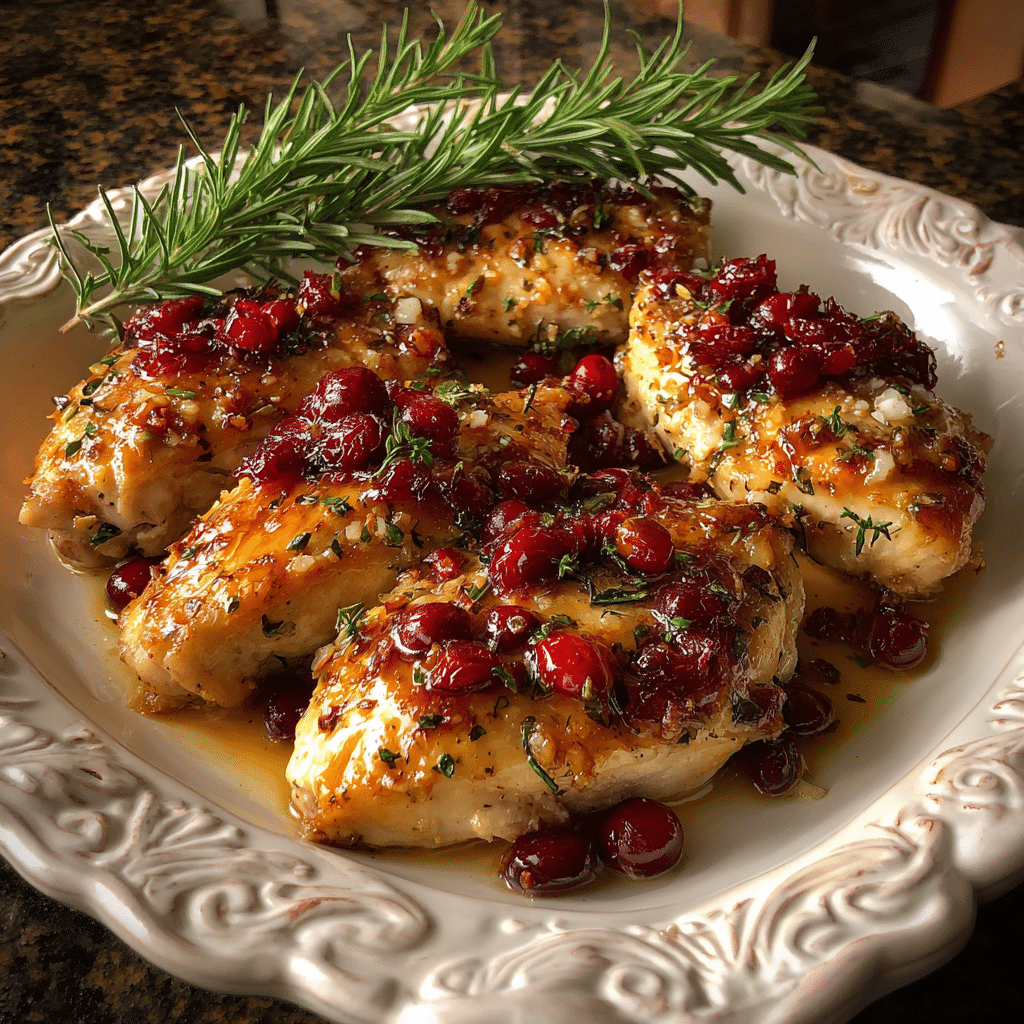 Cranberry Rosemary One Pan Chicken