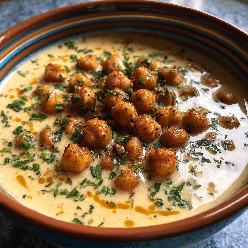 Creamy Roasted Chickpea Soup