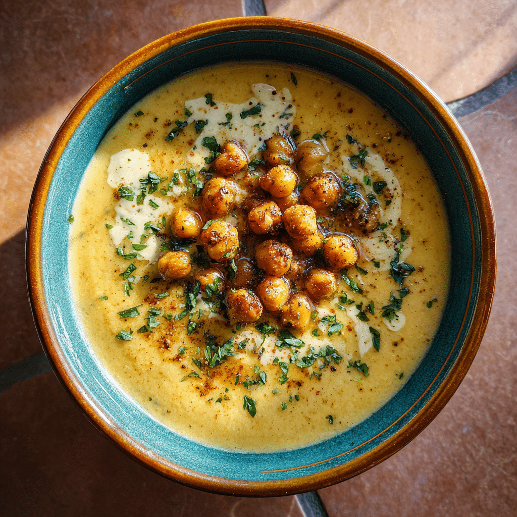 Creamy Roasted Chickpea Soup