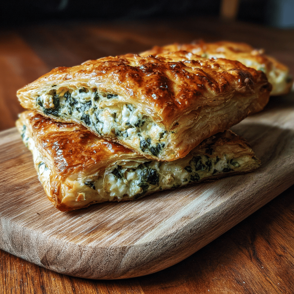 Flaky Spinach Feta Puff Pastry