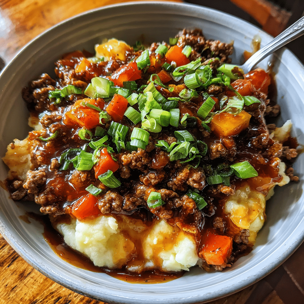 Ground Beef Hot Honey Bowl