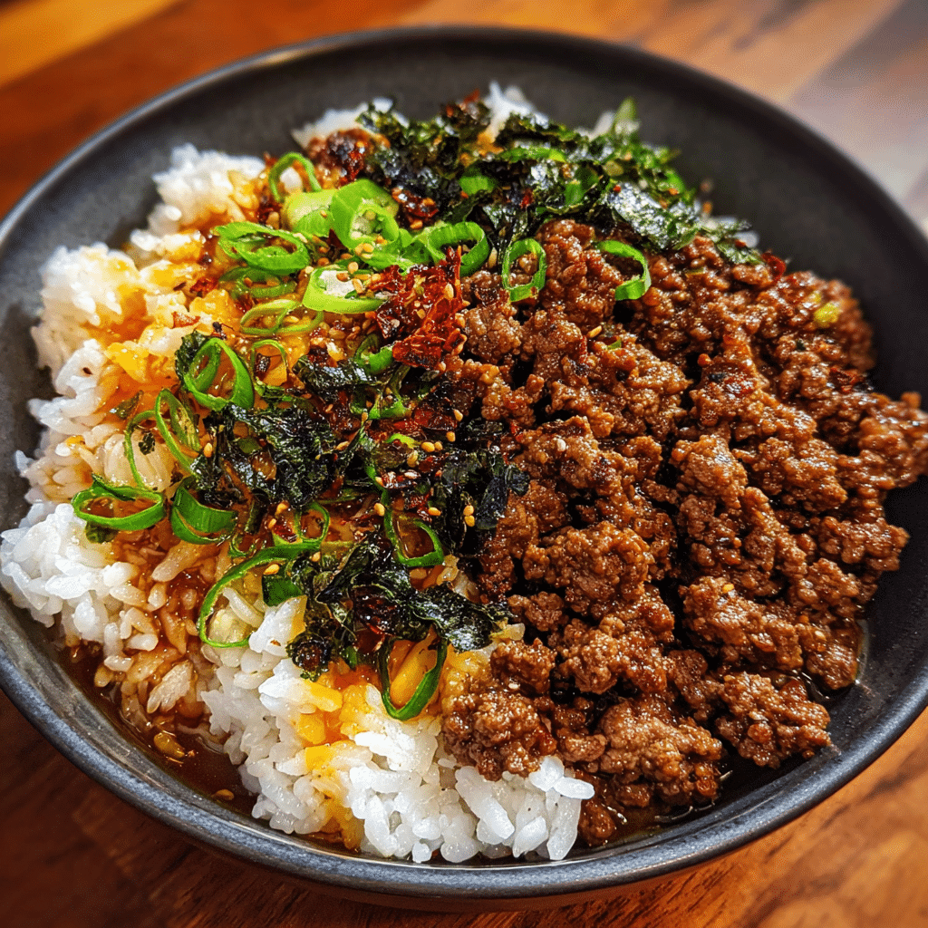 Ground Beef Hot Honey Bowl