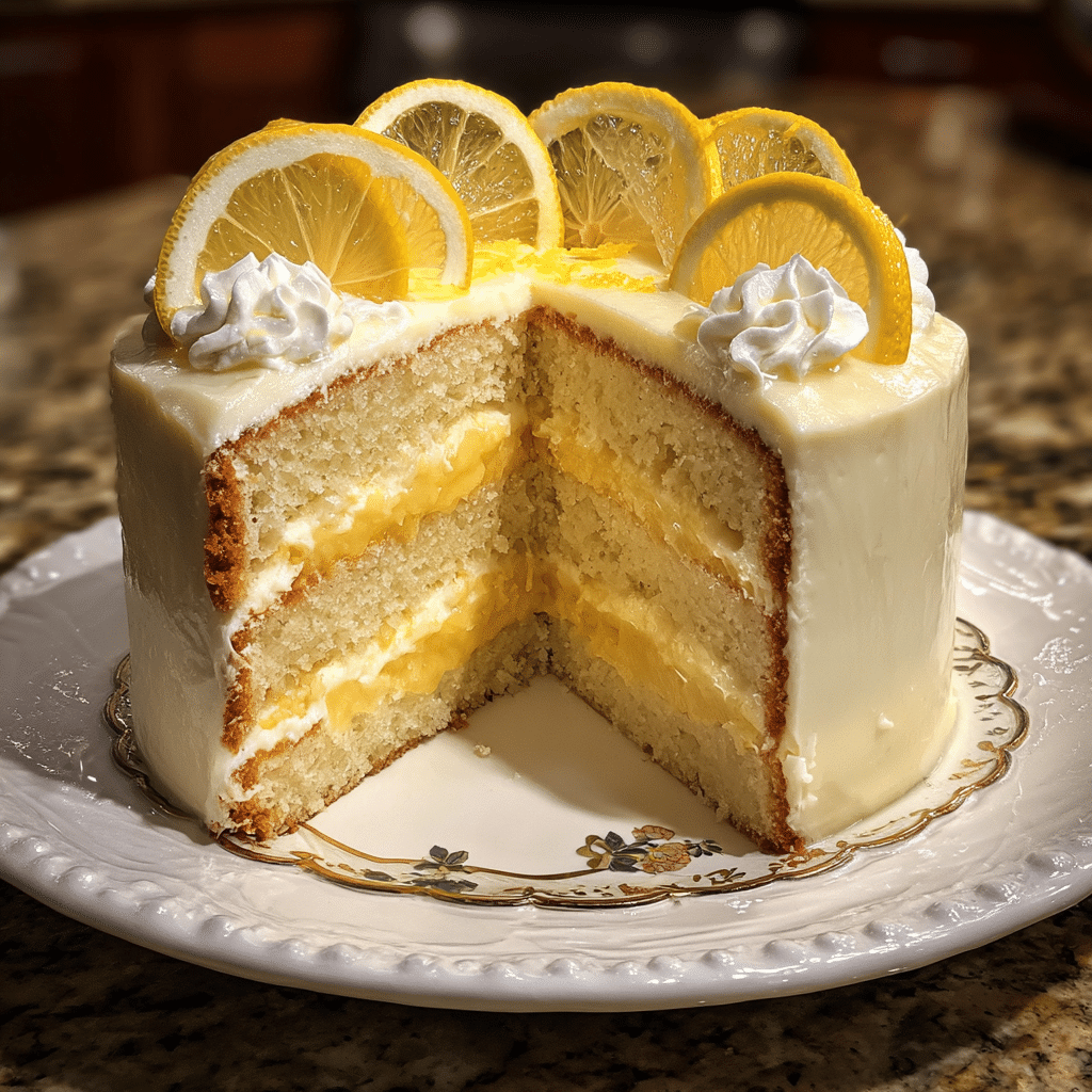 Limoncello Mascarpone Layer Cake