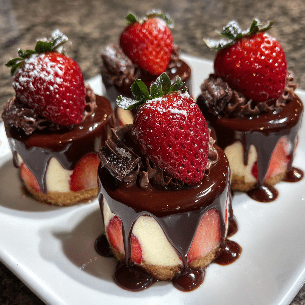 Mini Strawberry & Chocolate Party Cakes