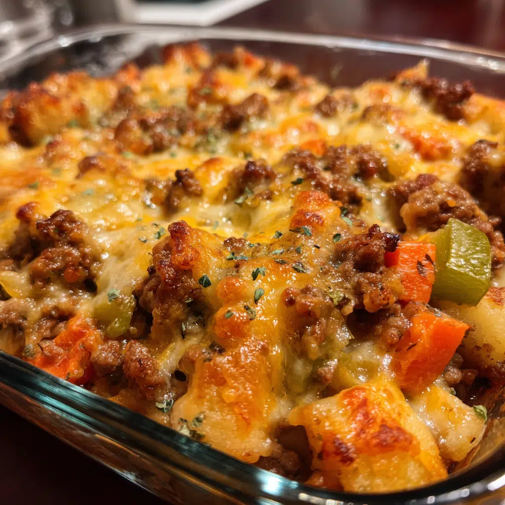 Homemade Cheesy Beef & Vegetable Casserole