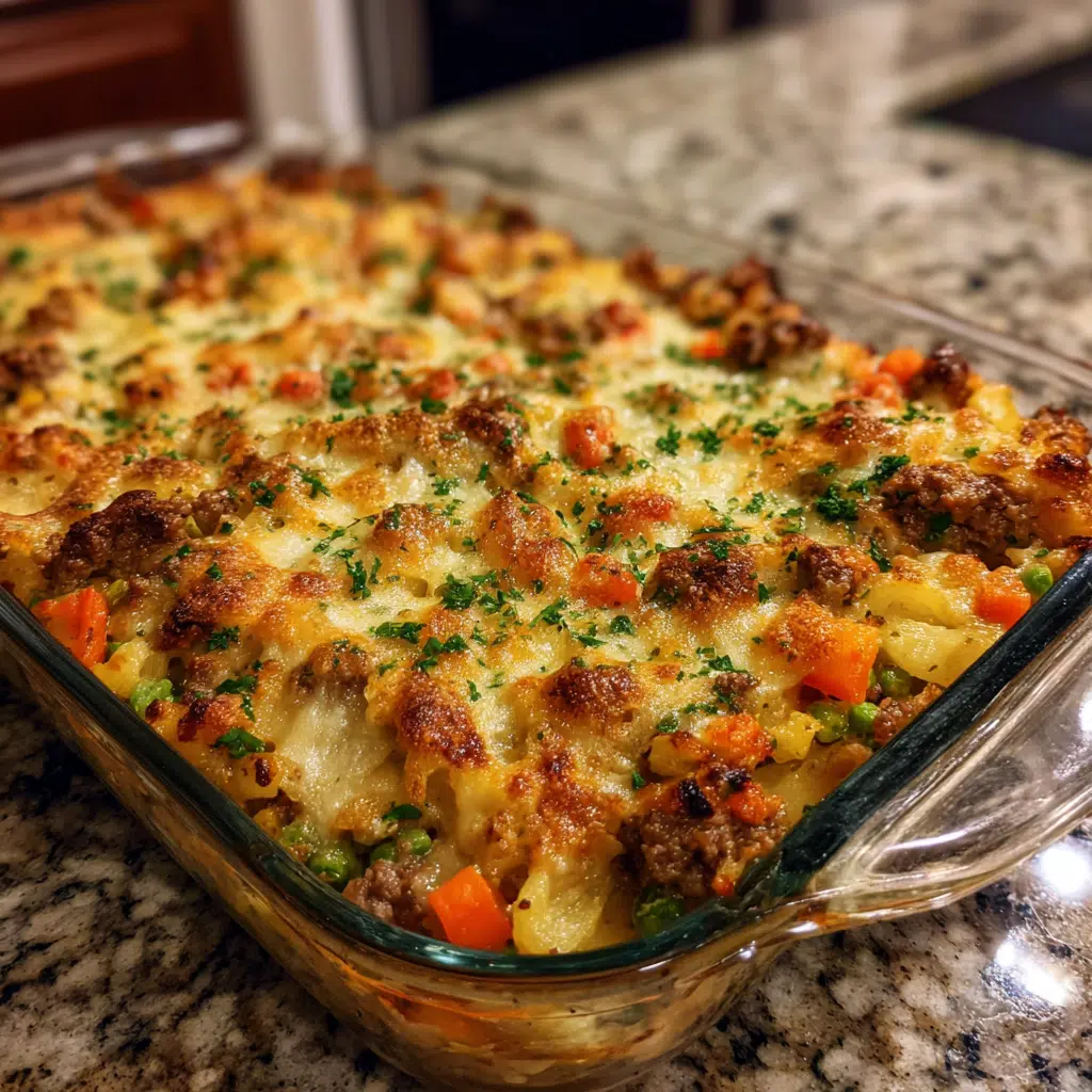 Homemade Cheesy Beef & Vegetable Casserole