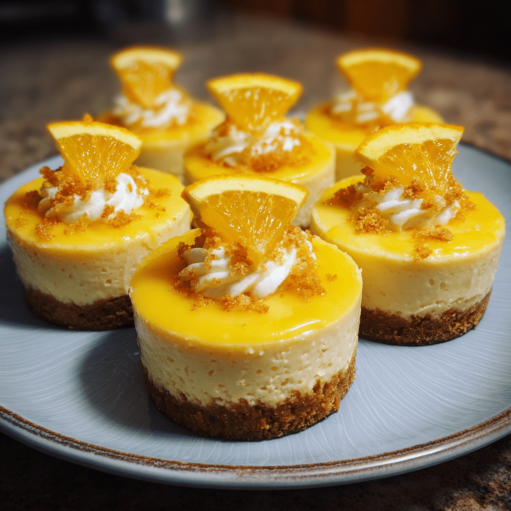 No-Bake Mini Orange Cheesecakes