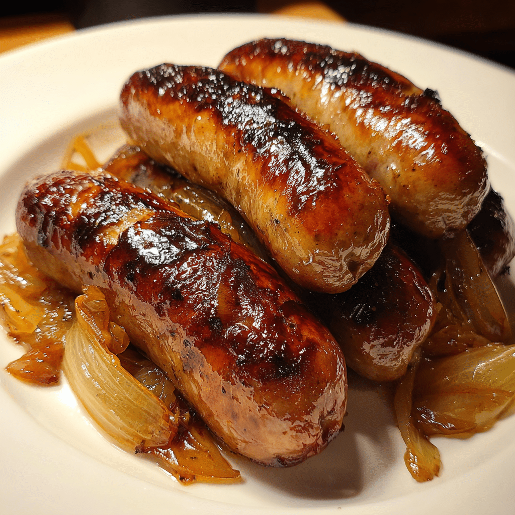 Oven Braised Beer Brats