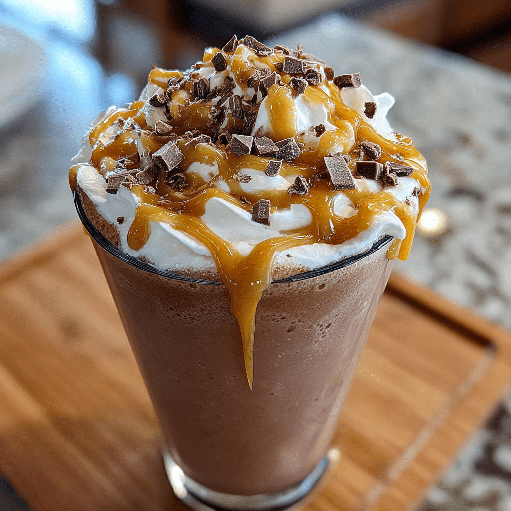 Peanut Butter Frozen Hot Chocolate