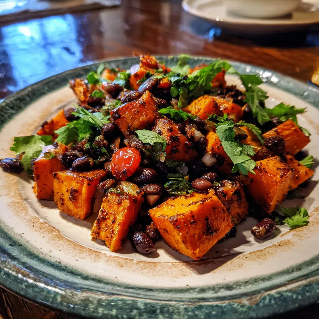 Roasted Sweet Potato Black Bean Salad