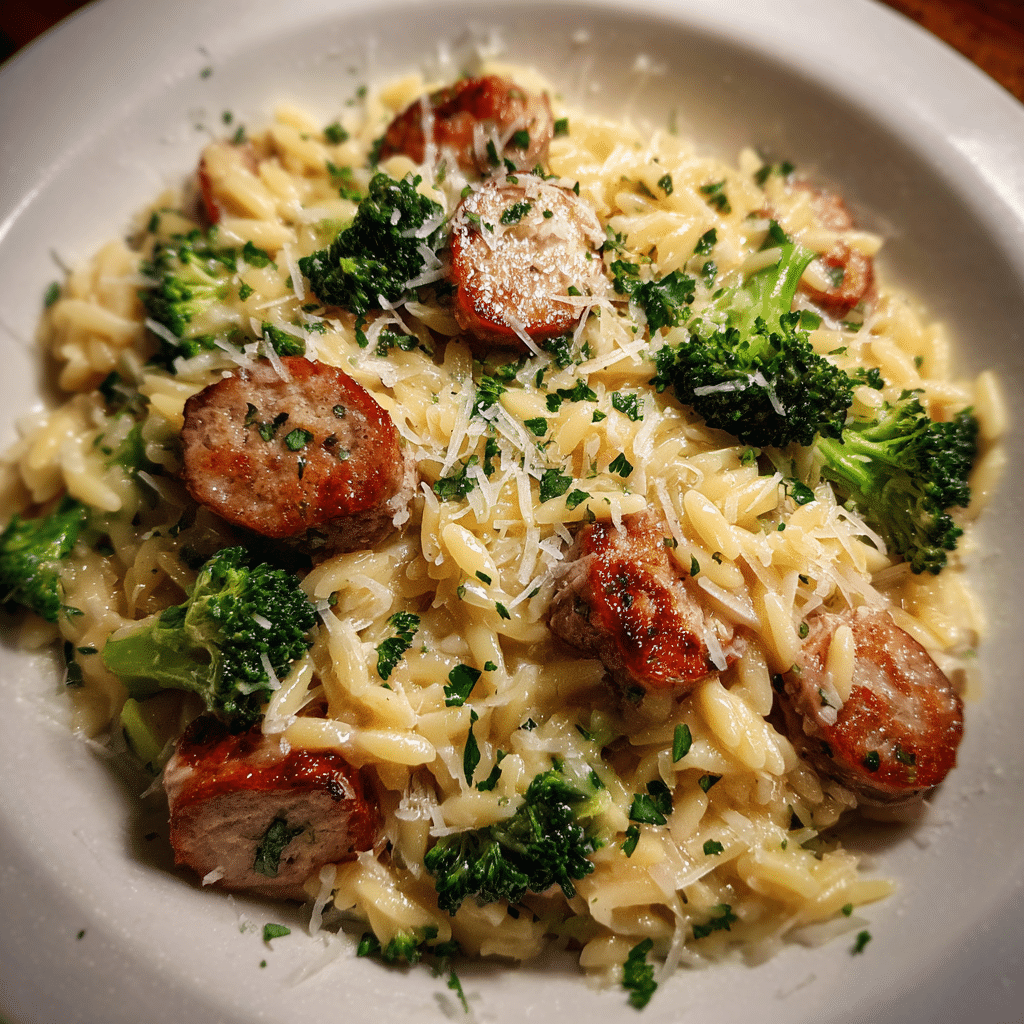 Sausage Broccoli Orzo