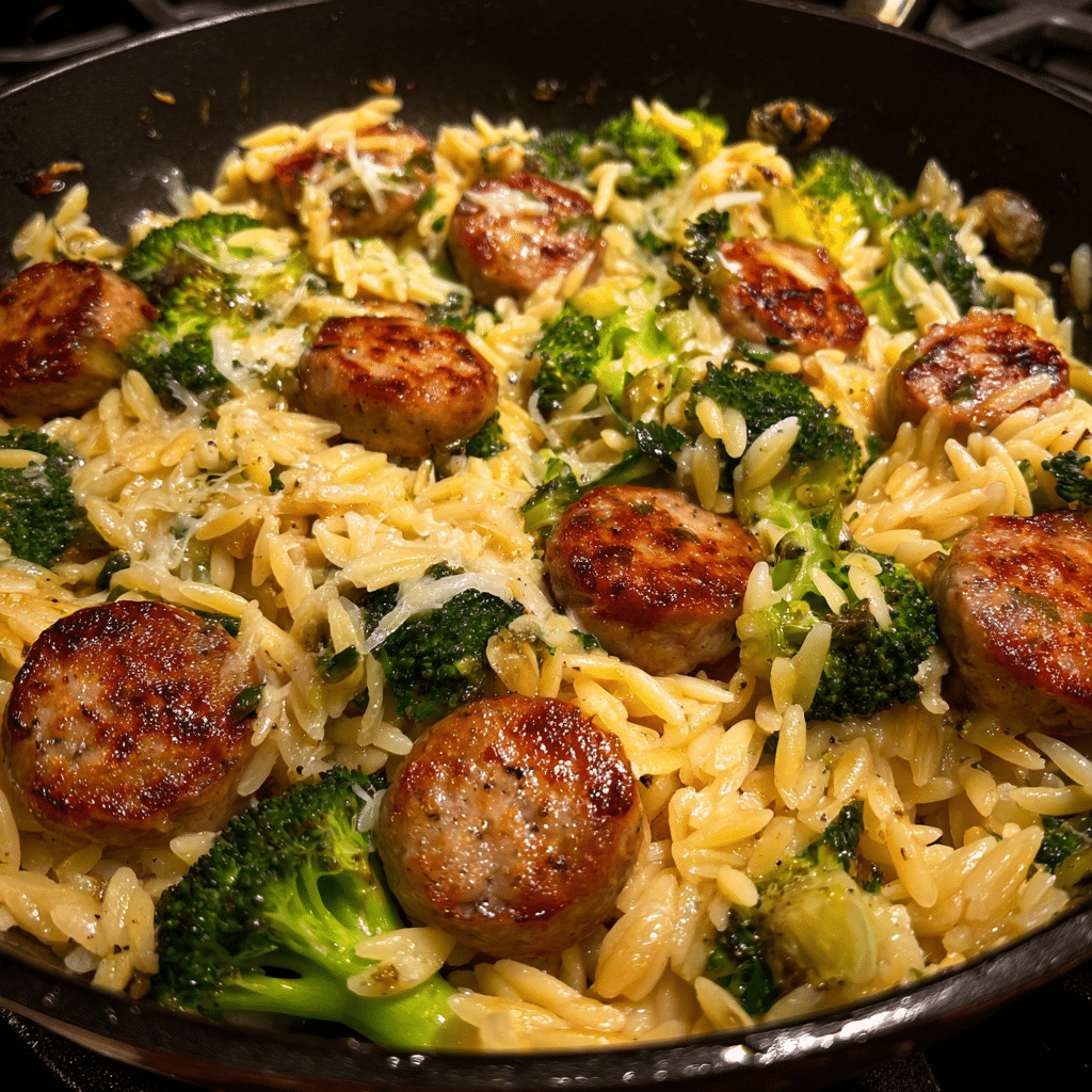Sausage Broccoli Orzo