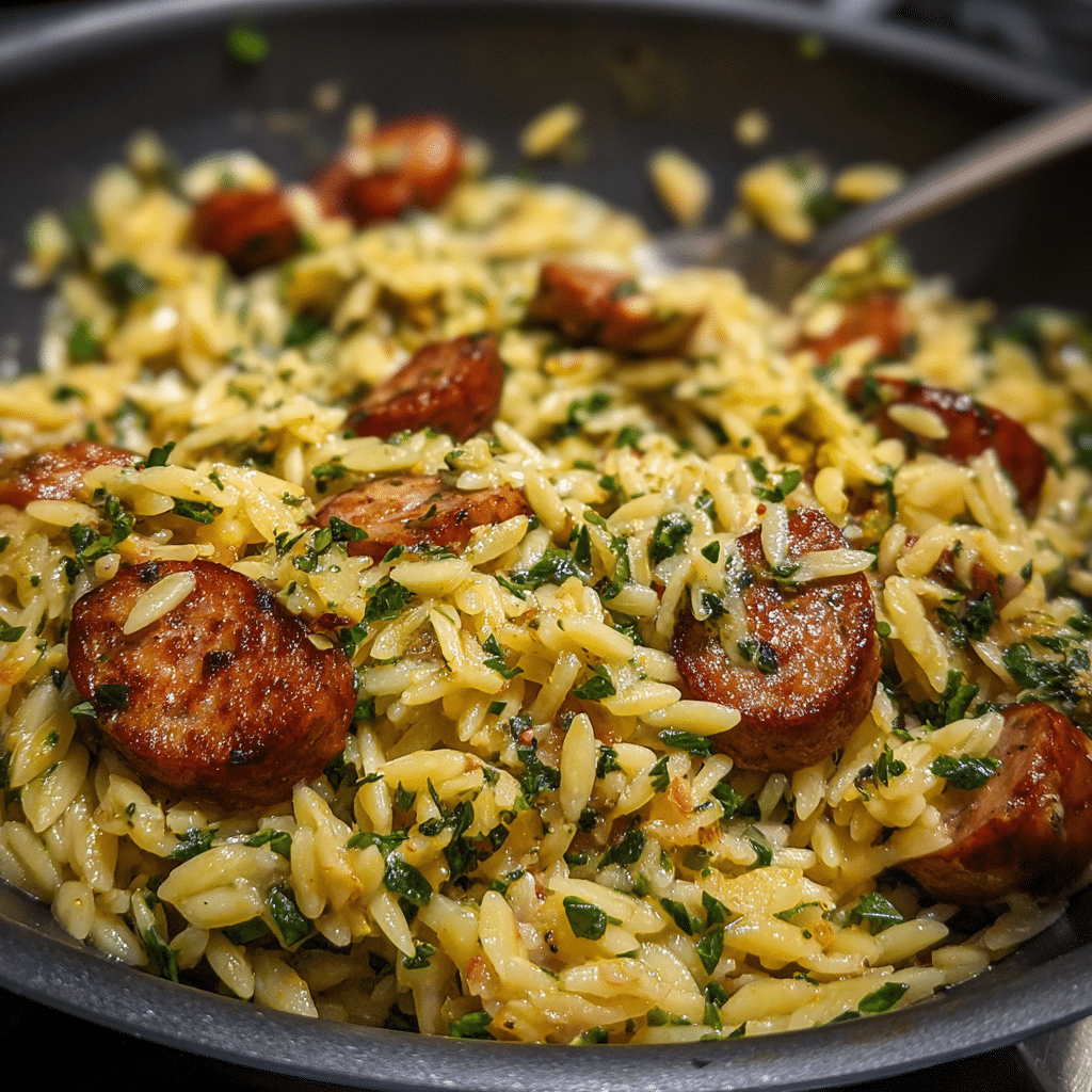 Sausage Broccoli Orzo