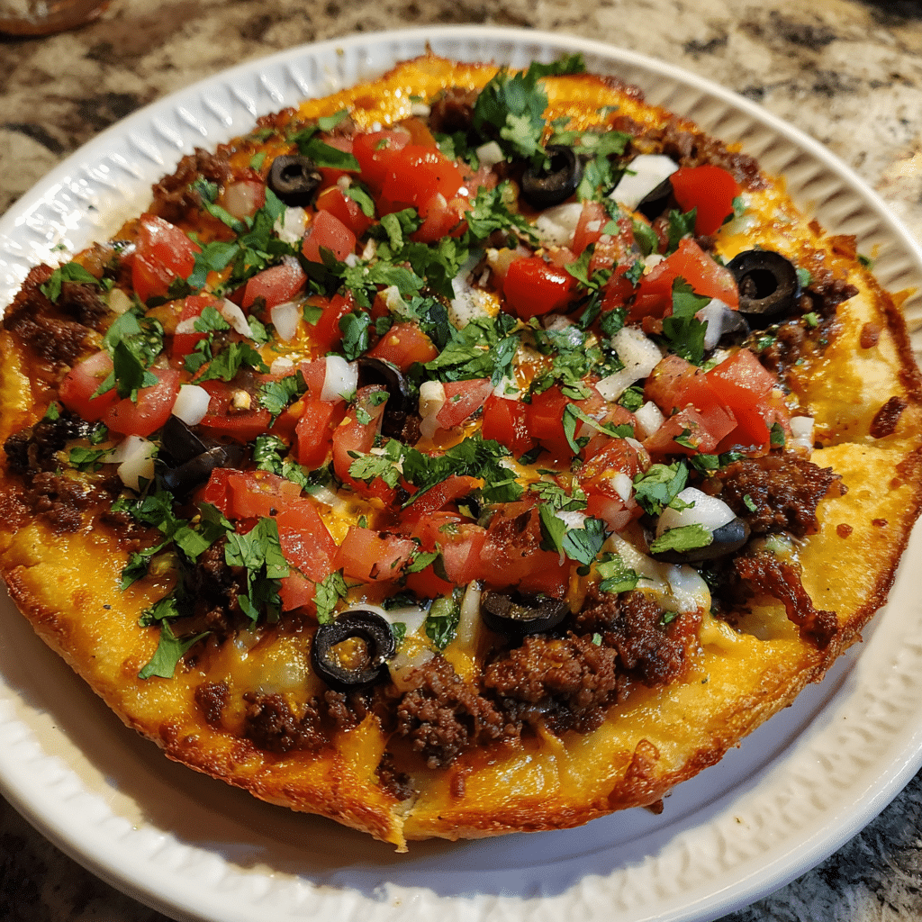 Skillet Taco Pizza