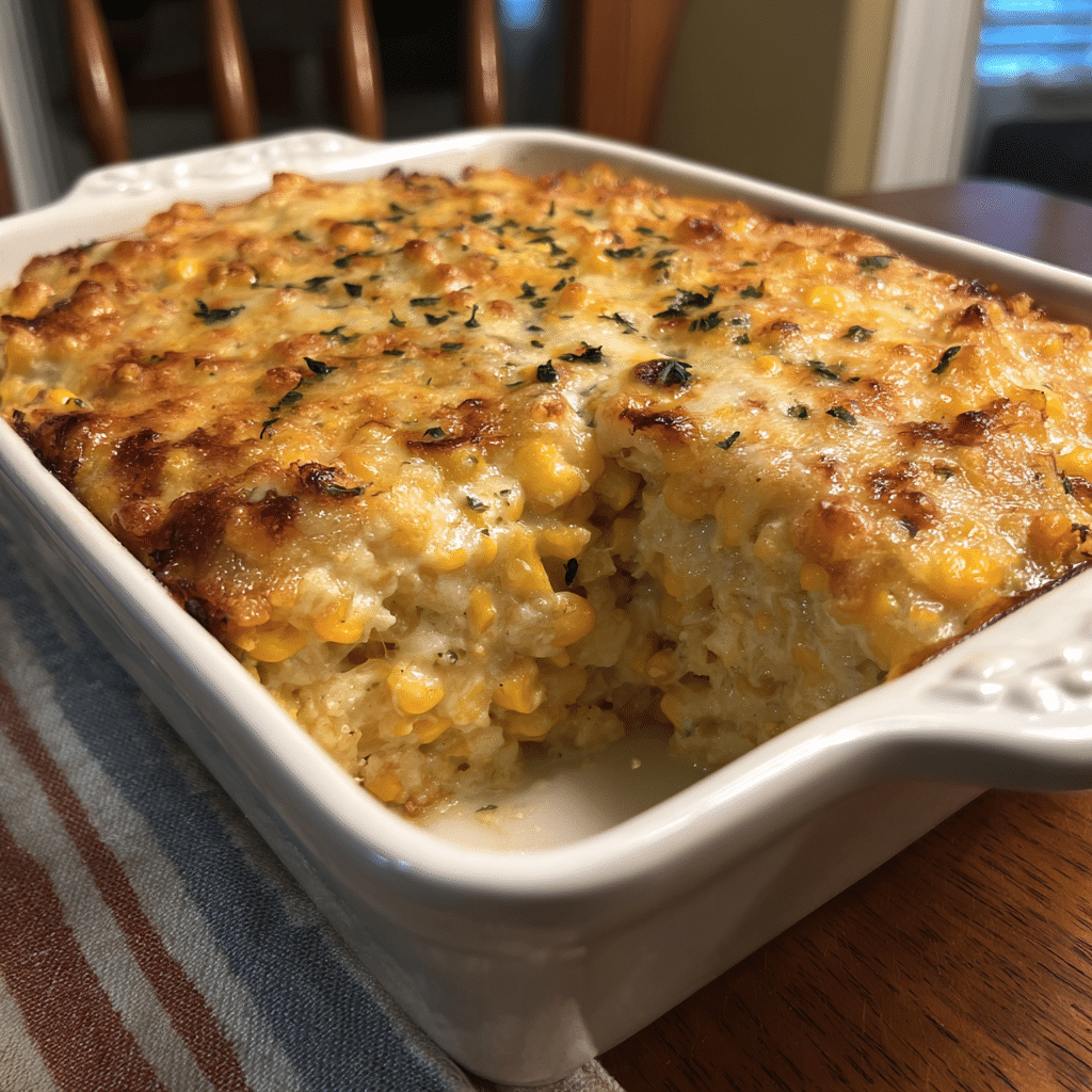 White Cheddar Baked Corn