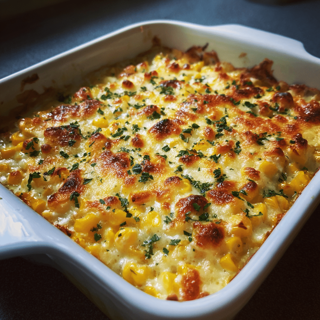 White Cheddar Baked Corn