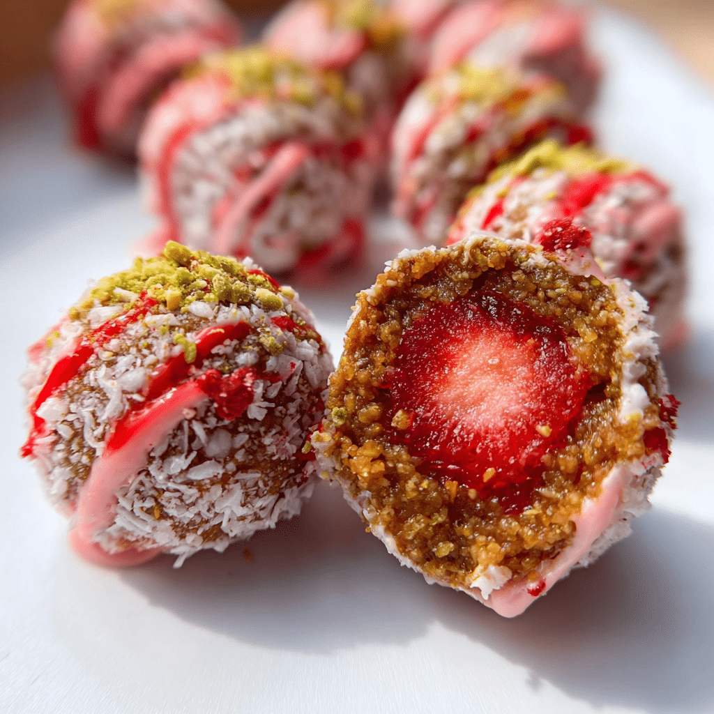 Strawberry Shortcake Energy Bites