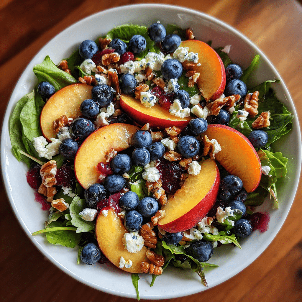 Blueberry Peach Feta Salad