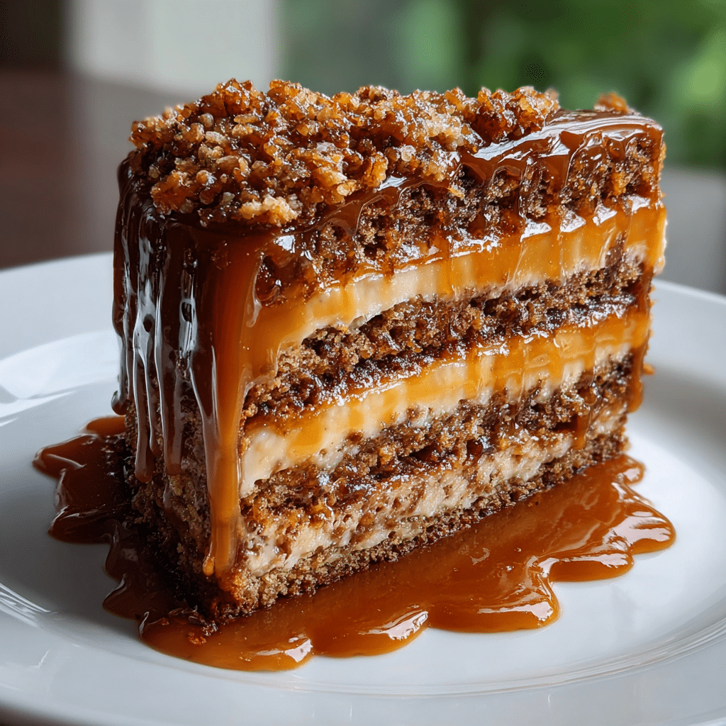 Gooey Coffee Caramel Cake