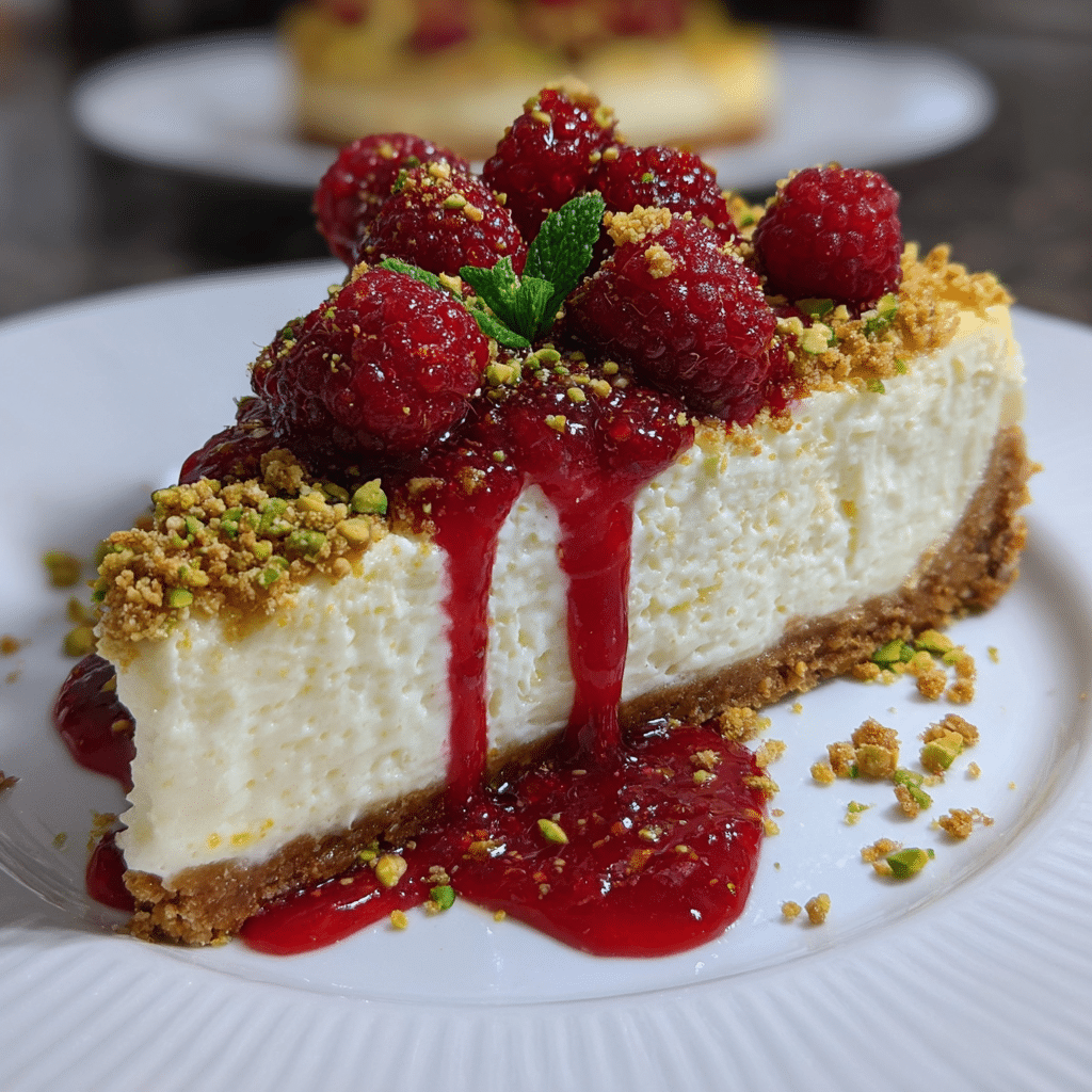 Raspberry Crunch Cheesecake