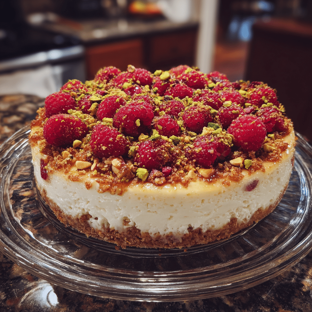 Raspberry Crunch Cheesecake