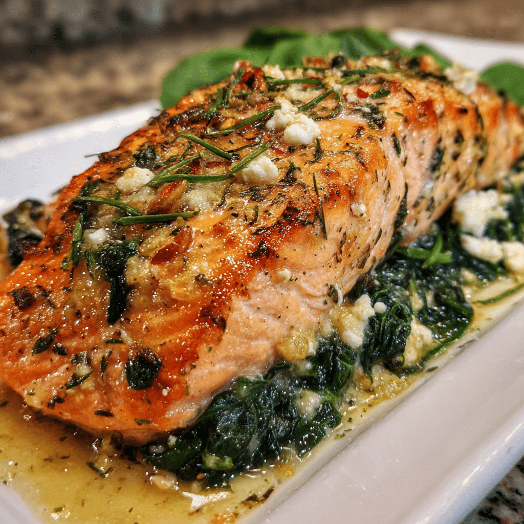 Baked Stuffed Salmon