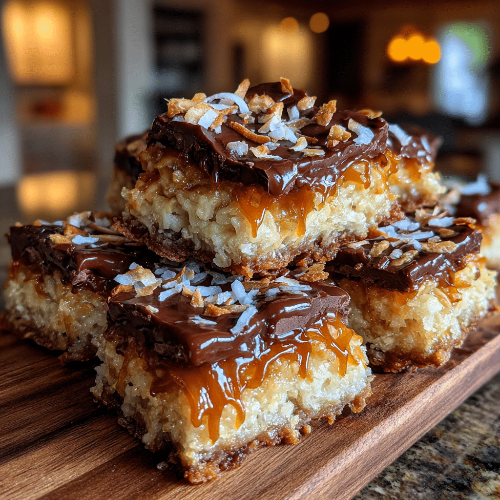 Caramel Coconut Bars 