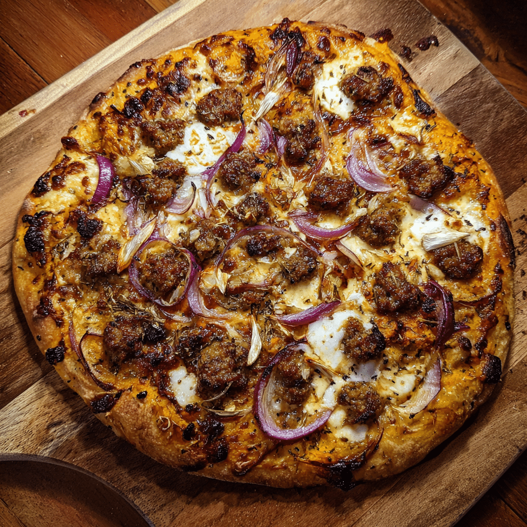 Fall-Inspired Pumpkin Pizza