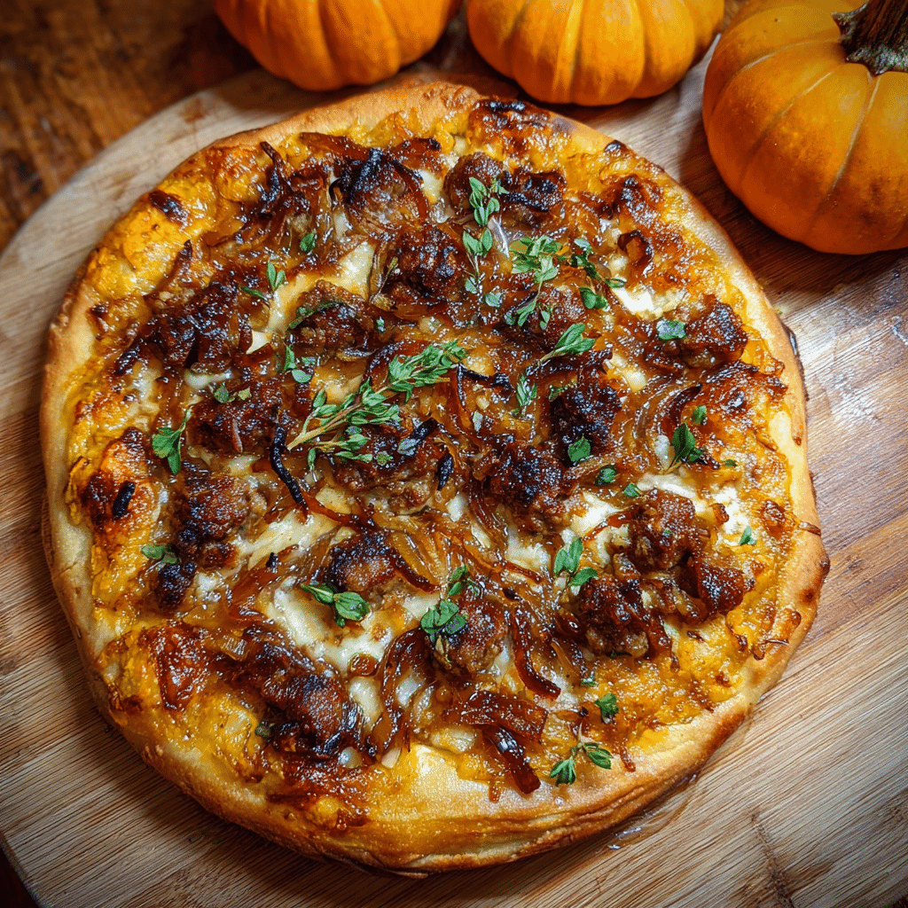 Fall-Inspired Pumpkin Pizza