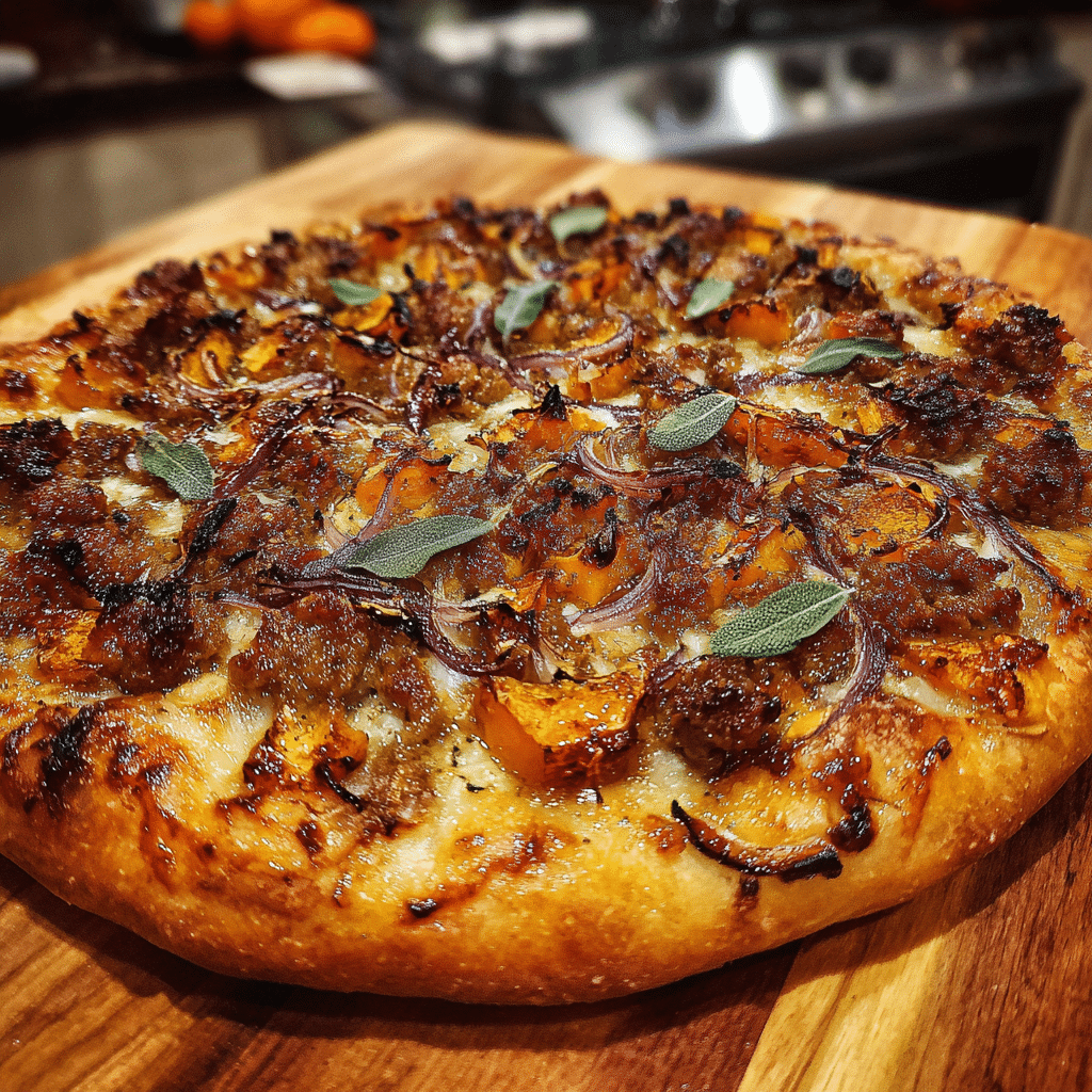 Fall-Inspired Pumpkin Pizza