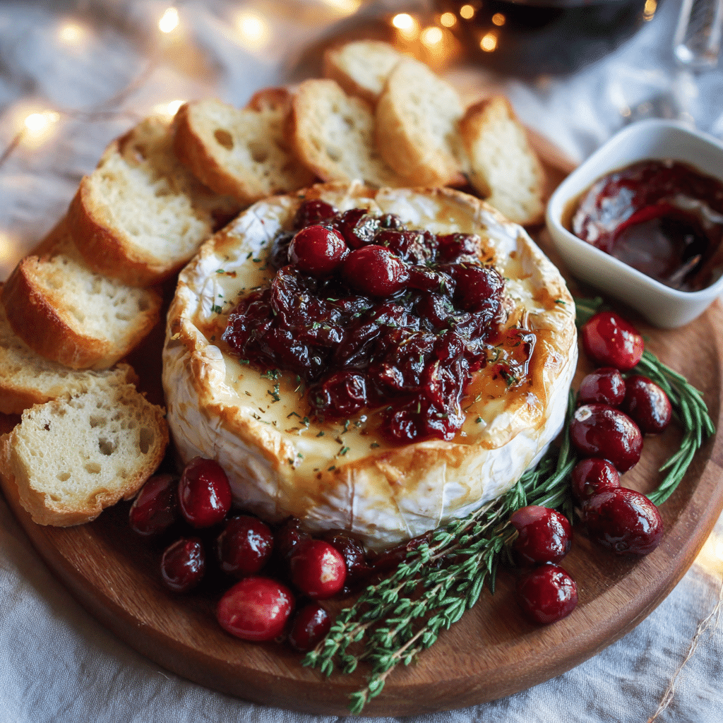 Baked Brie with Cranberries
